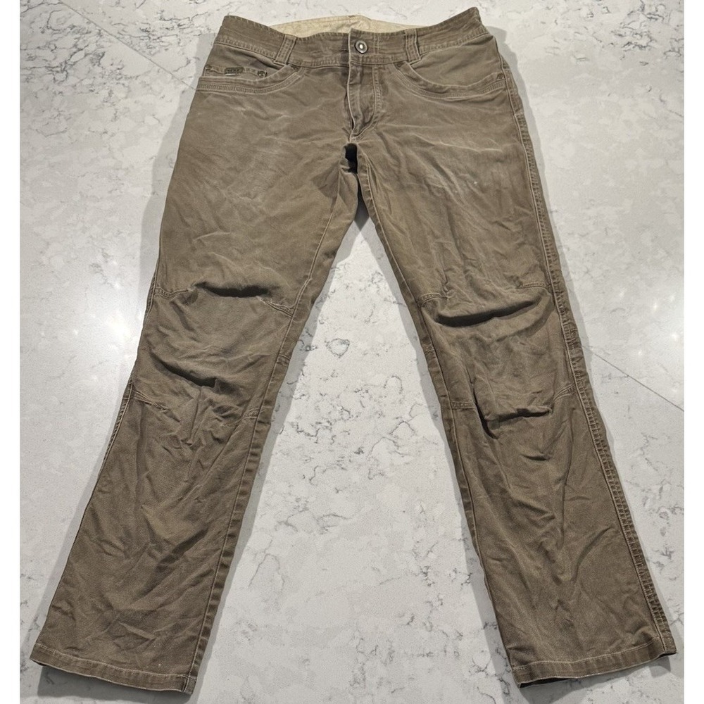Kuhl Kanvus Jean Mens 30x32 Brown Canvas Vintage Patina Dye Hiking Pants 5114